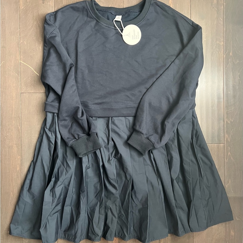 Anrabess Navy Long Sleeve Dress